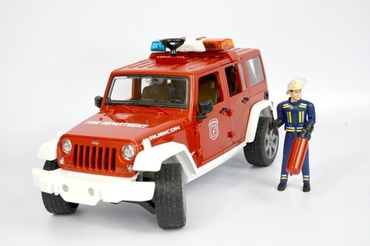 Bruder 02528 Jeep Wrangler straż pożarna+Figurka DLA